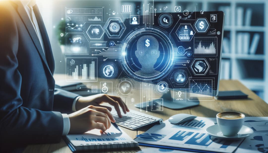 छवि का चित्रण - एआई और वित्त